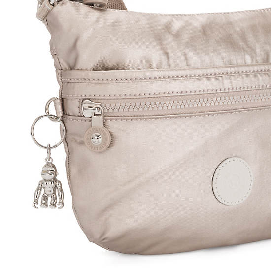 Kipling Arto Small Metallic Crossbodytassen Beige | België 2131NW